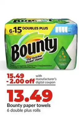 Hy-Vee Bounty paper towels offer
