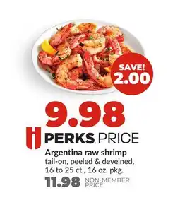 Hy-Vee Argentina raw shrimp offer