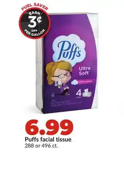 Hy-Vee Puffs facial tissue offer