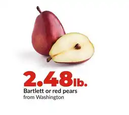 Hy-Vee Bartlett or red pears offer