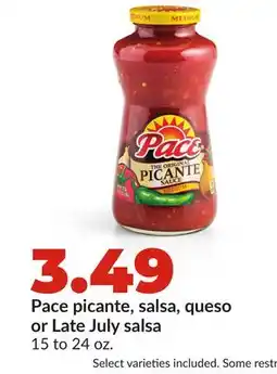Hy-Vee Pace picante, salsa, queso or Late July salsa offer