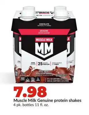 Hy-Vee Muscle Milk Genuine protein shakes offer