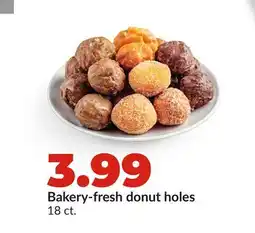 Hy-Vee Bakery-fresh donut holes offer