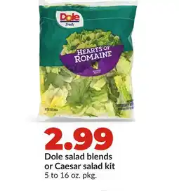 Hy-Vee Dole salad blends or Caesar salad kit offer