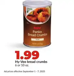 Hy-Vee Hy-Vee bread crumbs offer