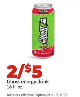 Hy-Vee Ghost energy drink offer