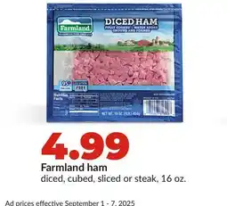 Hy-Vee Farmland ham offer