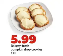 Hy-Vee Bakery-fresh pumpkin drop cookies offer