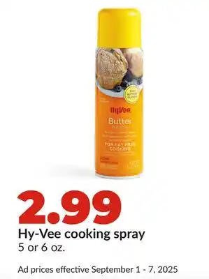 Hy-Vee Hy-Vee cooking spray offer