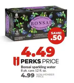 Hy-Vee Bonsai sparkling water offer