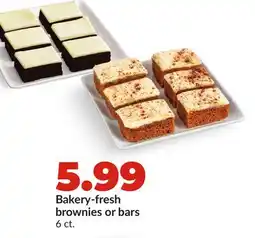 Hy-Vee Bakery-fresh brownies or bars offer