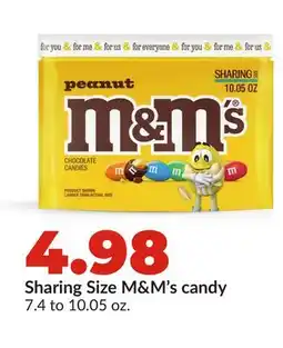 Hy-Vee Sharing Size M&M's candy offer