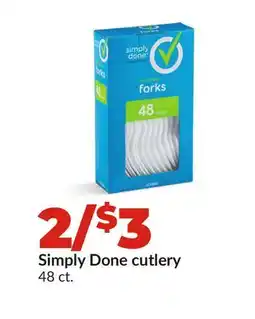 Hy-Vee Simply Done cutlery offer