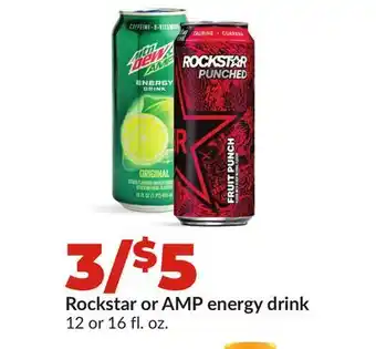 Hy-Vee Rockstar or AMP energy drink offer