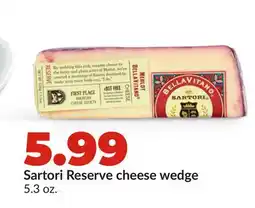 Hy-Vee Sartori Reserve cheese wedge offer