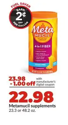 Hy-Vee Metamucil supplements offer
