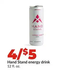 Hy-Vee Hand Stand energy drink offer