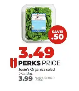 Hy-Vee Josie's Organics salad offer