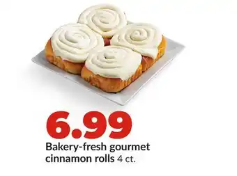 Hy-Vee Bakery-fresh gourmet cinnamon rolls offer