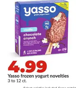 Hy-Vee Yasso frozen yogurt novelties offer