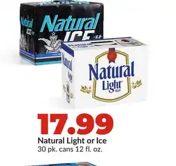 Hy-Vee Natural Light or Ice offer