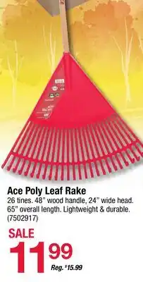 Ace Hardware Ace Poly Leaf Rake offer