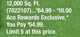 Ace Hardware 12, 000 Sq. Ft offer