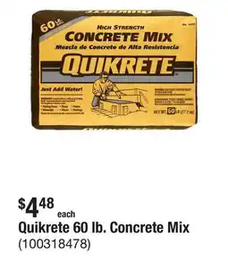 The Home Depot Quikrete 60 lb. Concrete Mix offer