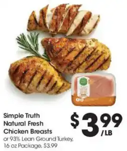 Kroger Simple truth natural fresh chicken breasts offer