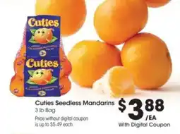 Kroger Cuties seedless mandarins offer