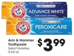 Kroger Arm & hammer toothpaste offer