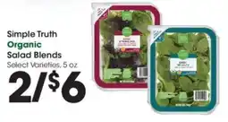 Kroger Simple truth organic salad blends offer