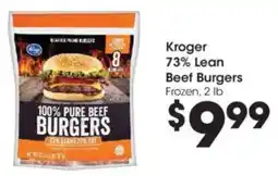 Kroger Kroger 73% Lean Beef Burgers offer