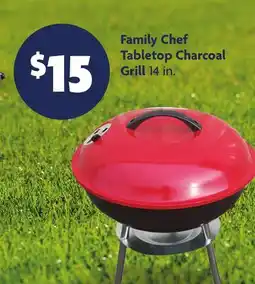Family Dollar Family Chef Tabletop Charcoal Grill offer