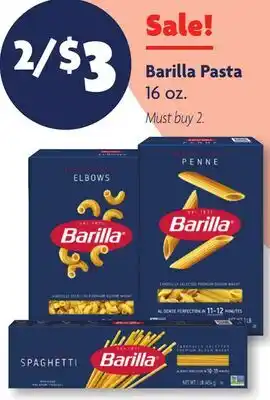 Family Dollar Barilla Pasta offer