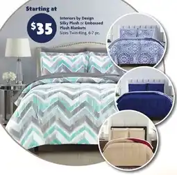 Family Dollar Interiors by Design Silky Plush or Embossed Plush Blankets offer