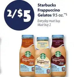 Family Dollar Starbucks Frappuccino Gelatos offer