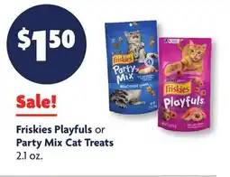 Family Dollar Purina Friskies Playfuls or Party Mix Cat Treats offer