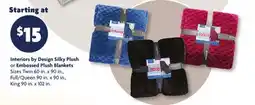Family Dollar Interiors by Design Silky Plush or Embossed Plush Blankets offer