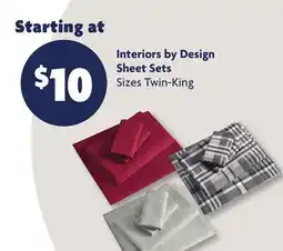 Family Dollar Interiors by Design Sheet Sets offer