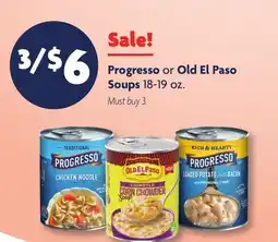 Family Dollar Progresso or Old El Paso Soups offer