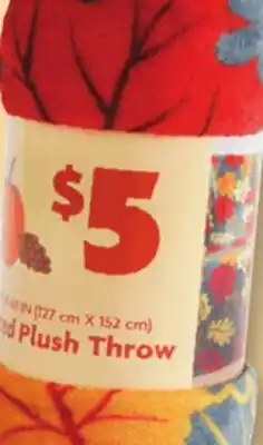 Family Dollar Harvest Plush Throws offer