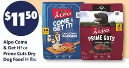 Family Dollar Alpo Come & Get It! or Prime Cuts Dry Dog Food offer
