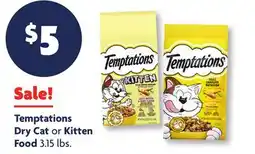 Family Dollar Temptations Dry Cat or Kitten Food offer