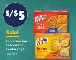 Family Dollar Lance Sandwich Crackers or Cookies offer