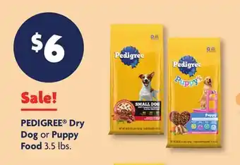 Family Dollar PEDIGREE Dry Dog or Puppy Food offer
