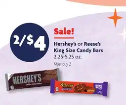 Family Dollar Hershey's or Reese's King Size Candy Bars offer