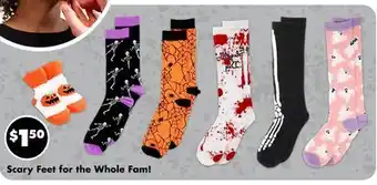 Dollar Tree Scary Feet for the Whole Fam offer