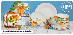 Dollar Tree Pumpkin Dinnerware or Textiles offer