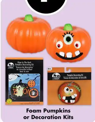 Dollar Tree Foam Pumpkins or Decoration Kits offer